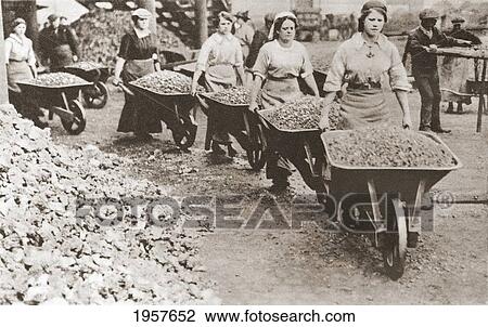 Women Pushing Wheelbarrows And Working As Labourers Whilst The Men Were Away Fighting, During The First World War. From The Story Of Seventy Momentous Years, Published By Odhams Press 1937. View Large Photo Image Stock Image - Women Pushing Wheelbarrows And Working As Labourers Whilst The Men Were Away Fighting, During The First World War. From The Story Of Seventy Momentous Years, Published By Odhams Press 1937.. Fotosearch