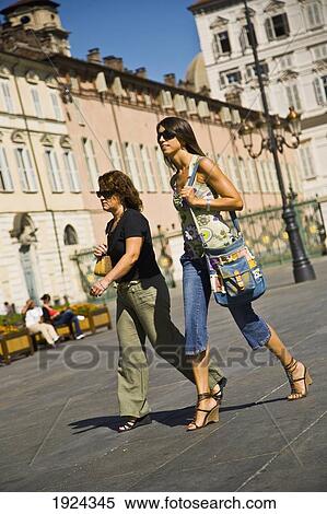 Women Walking On Palazzo Madama, Turin, Italy View Large Photo Image Stock Photography - Women Walking On Palazzo Madama, Turin, Italy. Fotosearch