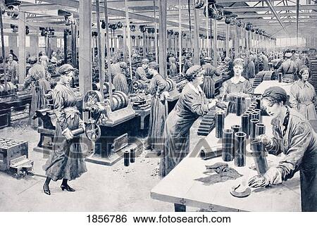 Women Working In Munitions Factory 1915 View Large Photo Image Stock Photograph - Women Working In Munitions Factory 1915. Fotosearch