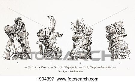 Women's Hat Styles Of The 18Th Century. From Xviii Siecle Institutions, Usages Et Costumes, Published Paris 1875. View Large Photo Image Stock Photo - Women's Hat Styles Of The 18Th Century. From Xviii Siecle Institutions, Usages Et Costumes, Published Paris 1875.. Fotosearch