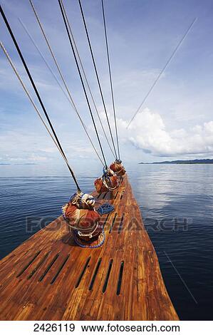 Wooden boat deck; Raja Ampat, Indonesia View Large Photo Image Stock Photo - Wooden boat deck; Raja Ampat, Indonesia. Fotosearch