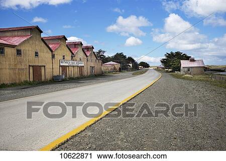 Wooden buildings along a street; Santa Cruz province, Argentina View Large Photo Image Stock Image - Wooden buildings along a street; Santa Cruz province, Argentina. Fotosearch