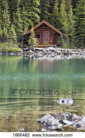 Wooden Cabin Along A Lake Shore View Large Photo Image Stock Image - Wooden Cabin Along A Lake Shore. Fotosearch