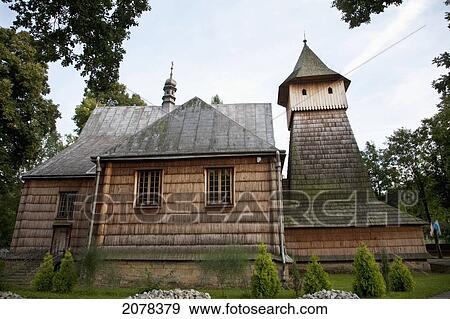 Wooden Church Of St. Michael In Binarowa, Malopolska, Poland View Large Photo Image Stock Photo - Wooden Church Of St. Michael In Binarowa, Malopolska, Poland. Fotosearch