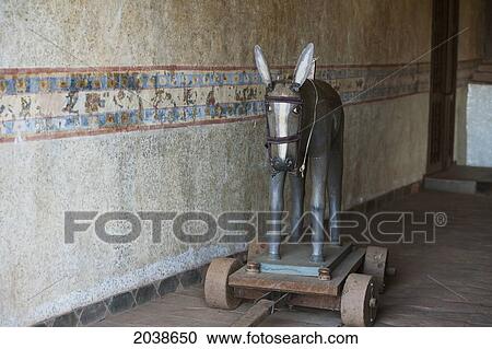 Stock Image - Wooden Donkey For Processions At The Jesuit Mission Of Santa Ana De Velasco, Santa Cruz Department, Bolivia. Fotosearch