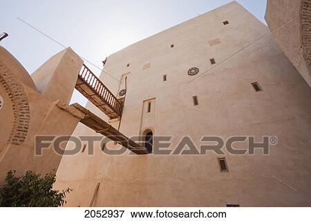 Stock Photo - Wooden Drawbridge To The Keep (Qasr) Of The Monastery Of The Holy Virgin And St. John Kame, Also Called Deir El Sourian, Wadi El Natrun, Egypt. Fotosearch