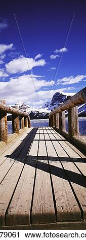Wooden Jetty Over Bow Lake View Large Photo Image Stock Image - Wooden Jetty Over Bow Lake. Fotosearch