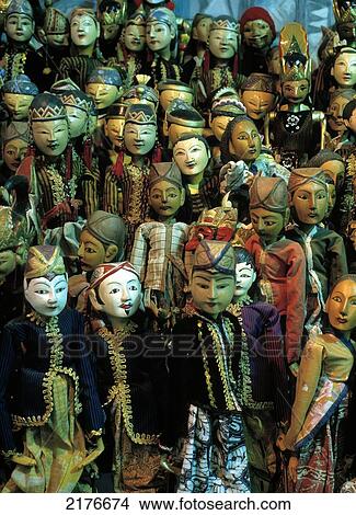Wooden Puppets (Wayang Golek), Jogjakarta, Java, Indonesia. View Large Photo Image Picture - Wooden Puppets (Wayang Golek), Jogjakarta, Java, Indonesia.. Fotosearch