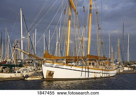 Stock Photography - Wooden Sailing Ship; Port Townsend, Washington State, Usa. Fotosearch