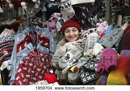 Woolen Souvenir Vendor In Tallinn, Estonia View Large Photo Image Picture - Woolen Souvenir Vendor In Tallinn, Estonia. Fotosearch