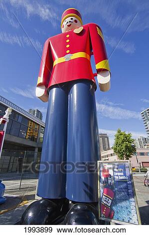 Stock Photo - World's Largest Tin Soldier At Westminster Quay, New Westminster, British Columbia, Canada. Fotosearch