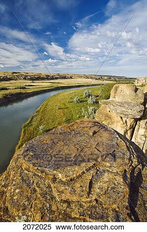 Writing On Stone Provincial Park, Alberta View Large Photo Image Stock Photography - Writing On Stone Provincial Park, Alberta. Fotosearch