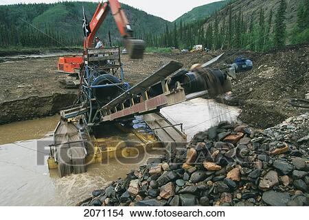 Picture - Y6148, Fortymile Placers, Modern Day Gold, Clinton Creek, Dawson City, Yt. Fotosearch