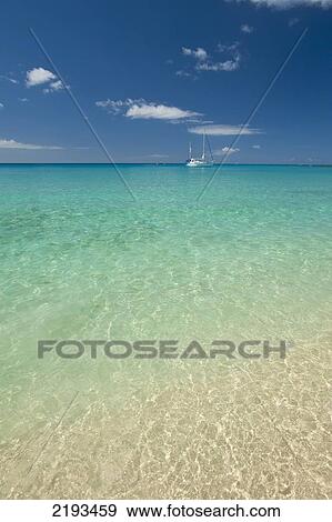 Yacht moored off the West coast; Barbados View Large Photo Image Stock Photo - Yacht moored off the West coast; Barbados. Fotosearch