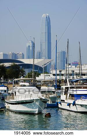 Yachts At Causeway Bay With Ifc Tower View Large Photo Image Stock Photography - Yachts At Causeway Bay With Ifc Tower. Fotosearch