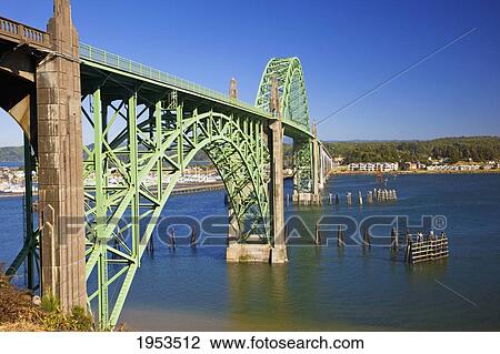 Yaquina Bay Bridge; Newport Oregon United States Of America View Large Photo Image Stock Image - Yaquina Bay Bridge; Newport Oregon United States Of America. Fotosearch