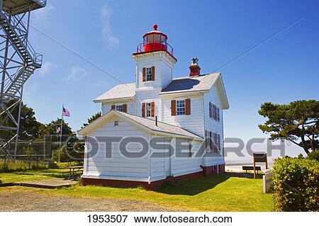 Stock Photo - Yaquina Bay Lighthouse; Newport Oregon United States Of America. Fotosearch