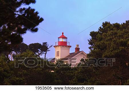Stock Photography - Yaquina Bay Lighthouse; Newport Oregon United States Of America. Fotosearch