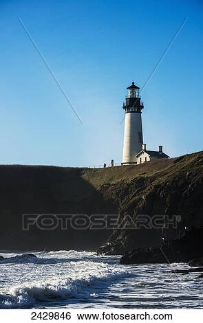 Yaquina Head Lighthouse; Newport, Oregon, United States of America View Large Photo Image Stock Photograph - Yaquina Head Lighthouse; Newport, Oregon, United States of America. Fotosearch