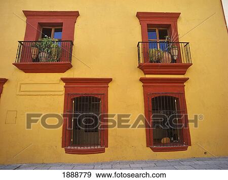Yellow House Exterior, Close Up View Large Photo Image Stock Photo - Yellow House Exterior, Close Up. Fotosearch