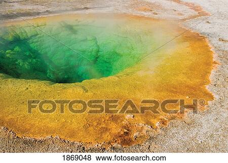 Stock Photo - Yellowstone National Park, United States Of America; Morning Glory Pool. Fotosearch