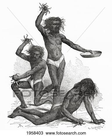 Stock Image - Yogi Fakirs In The 19Th Century. From El Mundo En La Mano, Published 1878.. Fotosearch