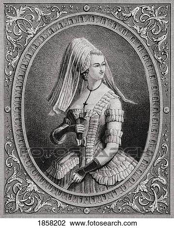 Stock Image - Yolande Martine Gabrielle De Polastron, Madame De Polignac. 1749-1793. Best Friend Of Queen Marie-Antoinette. Engraved By Pannemaker After Goffineau. From Histoire De La Revolution Francaise By Louis Blanc.. Fotosearch