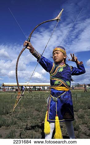 Young Archer, Naadam Festival Ulan Batar, Mongolia View Large Photo Image Picture - Young Archer, Naadam Festival Ulan Batar, Mongolia. Fotosearch