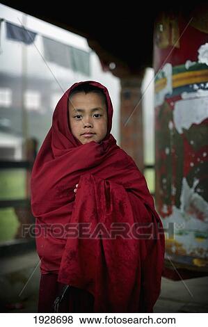 Young Boy Buddhist Monk View Large Photo Image Stock Photo - Young Boy Buddhist Monk. Fotosearch