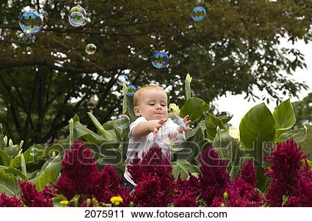 Young Boy Trying To Catch A Floating Bubble; Ontario Canada View Large Photo Image Stock Image - Young Boy Trying To Catch A Floating Bubble; Ontario Canada. Fotosearch