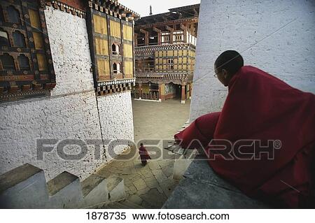 Young Buddhist Monks At Paro Dzong View Large Photo Image Stock Photography - Young Buddhist Monks At Paro Dzong. Fotosearch