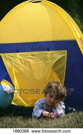 Young Girl In Door Of Tent View Large Photo Image Stock Photo - Young Girl In Door Of Tent. Fotosearch