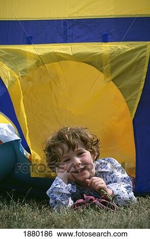 Young Girl In Door Of Tent View Large Photo Image Stock Photograph - Young Girl In Door Of Tent. Fotosearch