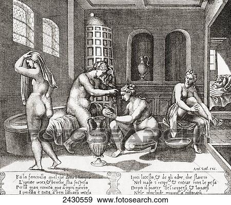 Young ladies at their toilette, after a 16th century Italian engraving. From Illustrierte Sittengeschichte vom Mittelalter bis zur Gegenwart by Eduard Fuchs, published 1909. View Large Photo Image Stock Photo - Young ladies at their toilette, after a 16th century Italian engraving. From Illustrierte Sittengeschichte vom Mittelalter bis zur Gegenwart by Eduard Fuchs, published 1909.. Fotosearch