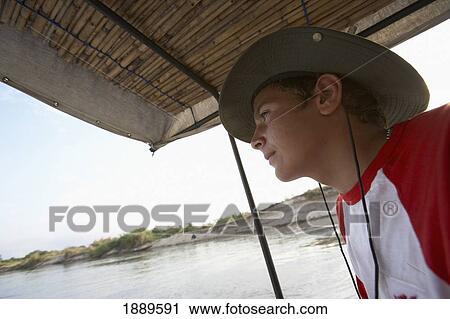 Young Male Tourist On Covered Boat On The Rufiji River View Large Photo Image Stock Image - Young Male Tourist On Covered Boat On The Rufiji River. Fotosearch