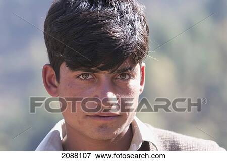 Stock Photo - Young Man, Chikar To Saran Road, Azad Kashmir, Pakistan. Fotosearch