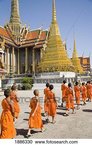 Young Monks At Wat Phra Kaeo Walking Towards Royal Pantheon View Large Photo Image Stock Image - Young Monks At Wat Phra Kaeo Walking Towards Royal Pantheon. Fotosearch