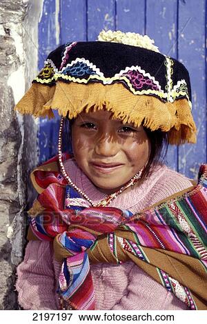 Stock Photo - Young Quechuan Girl, Pisac, Cuzco, Peru.. Fotosearch