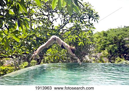 Young Woman By Hotel Swimming Pool View Large Photo Image Stock Image - Young Woman By Hotel Swimming Pool. Fotosearch