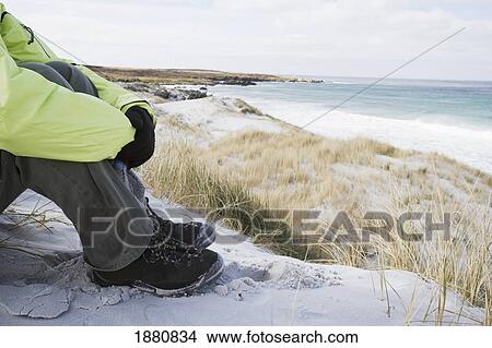 Picture - Young Woman On Beach. Fotosearch