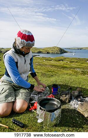 Young Woman Preparing Picnic View Large Photo Image Stock Photo - Young Woman Preparing Picnic. Fotosearch