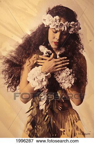 Young Woman Topless With Plumeria And Maile Leis Posing With Arms Crossed View Large Photo Image Stock Photo - Young Woman Topless With Plumeria And Maile Leis Posing With Arms Crossed. Fotosearch