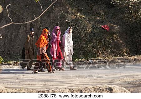 Young Women, Arja, Azad Kashmir, Pakistan View Large Photo Image Stock Photo - Young Women, Arja, Azad Kashmir, Pakistan. Fotosearch