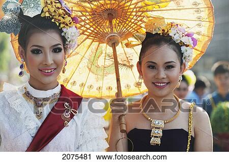 Young Women Dressed For The Chiang Mai Flower Festival Parade; Chiang Mai Thailand View Large Photo Image Stock Image - Young Women Dressed For The Chiang Mai Flower Festival Parade; Chiang Mai Thailand. Fotosearch