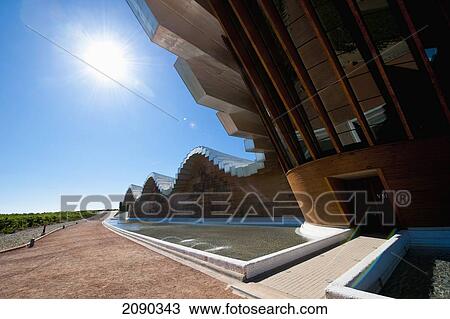 Stock Image - Ysios Winery Designed By Famous Spanish Architect Santiago Calatrava, Laguardia, Basque Country, Spain. Fotosearch