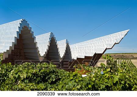 Stock Photo - Ysios Winery Designed By Famous Spanish Architect Santiago Calatrava, Laguardia, Basque Country, Spain. Fotosearch
