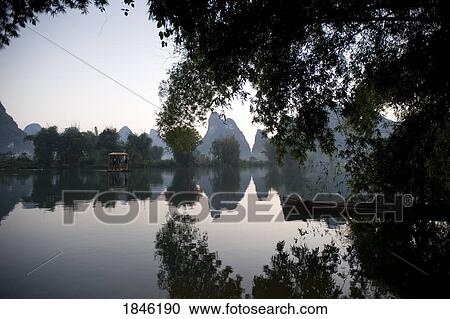 Yulong River, Yangshuo, China; Scenic Of River View Large Photo Image Stock Image - Yulong River, Yangshuo, China; Scenic Of River. Fotosearch