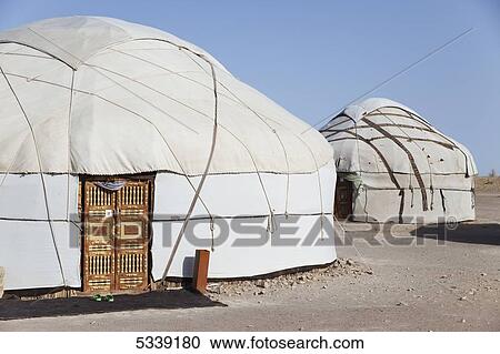 Yurt camp at Ayaz Kala fortress, near Khiva, Kizilkum desert; Khwarezm region, Uzbekistan View Large Photo Image Stock Image - Yurt camp at Ayaz Kala fortress, near Khiva, Kizilkum desert; Khwarezm region, Uzbekistan. Fotosearch