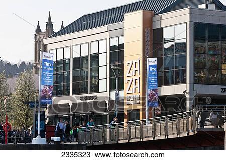Stock Image - Za Za Bazaar Bar And World Banquet; Harborside, Bristol, England, Uk. Fotosearch