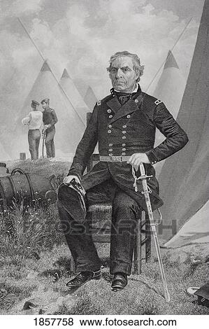 Stock Photo - Zachary Taylor 1784 To 1850. 12Th President Of The United States 1849 To 1850. From Painting By Alonzo Chappel. Fotosearch